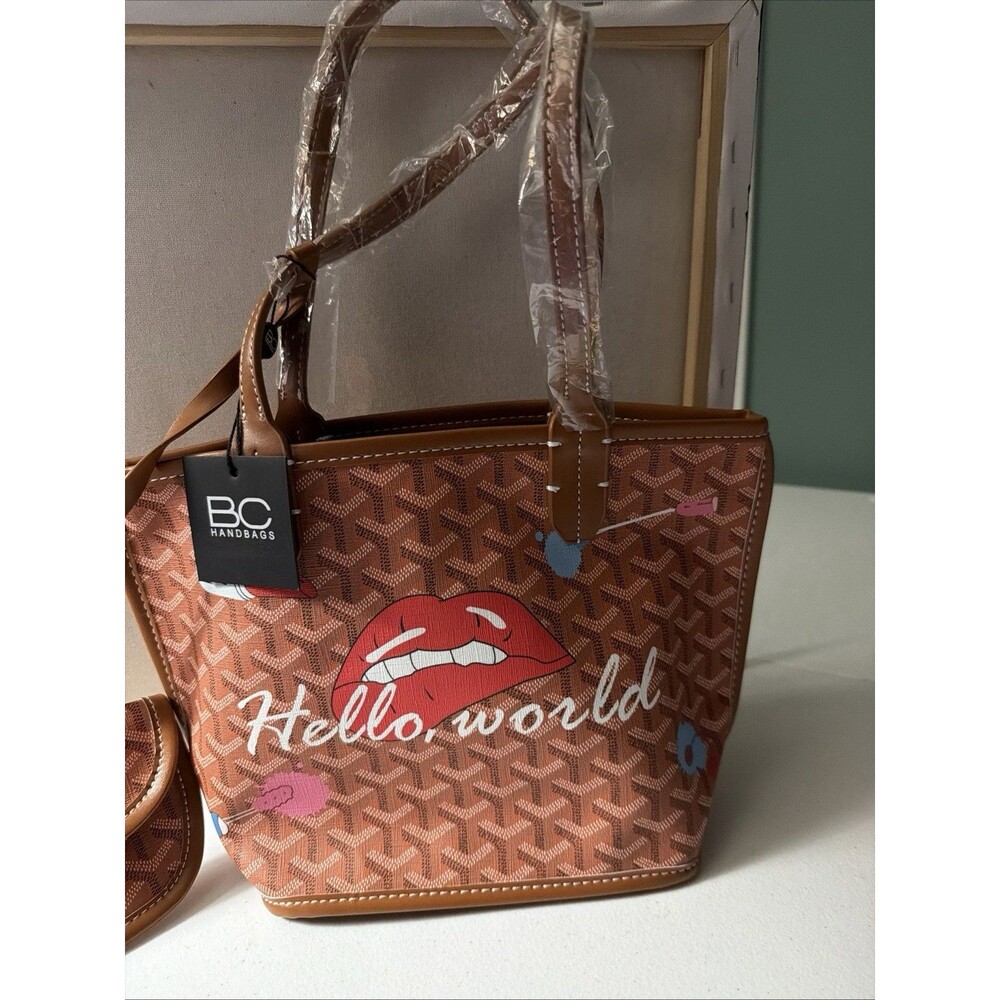 Small Cute Tote Bag - “Hello World”